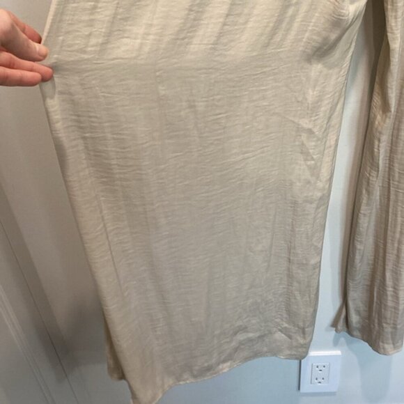 Zara Wide Leg Pants Flowy Palazzo Tan Pants Size Medium Large - Picture 7 of 13